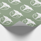 医学のテーマのナースパターン包装紙 ラッピングペーパー (角)