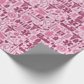 医学のテーマのピンクRNのナースの卒業 ラッピングペーパー (角)