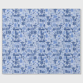 医学のテーマの青RNのナースの卒業 ラッピングペーパー (フラット)