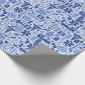 医学のテーマの青RNのナースの卒業 ラッピングペーパー (角)