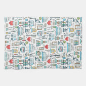 医学のデザインパターン キッチンタオル (横)