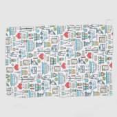 医学のデザインパターン ゴルフタオル (横)