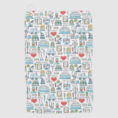 医学のデザインパターン ゴルフタオル (正面)