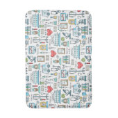 医学のデザインパターン バスマット (正面縦)