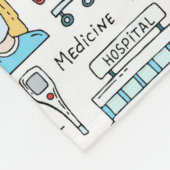 医学のデザインパターン フリースブランケット (角)