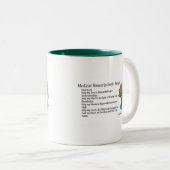 医学のトランスクリプション祈りの言葉 ツートーンマグカップ (正面右)