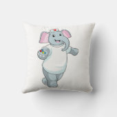 医学のナースとしての象 クッション (裏面)