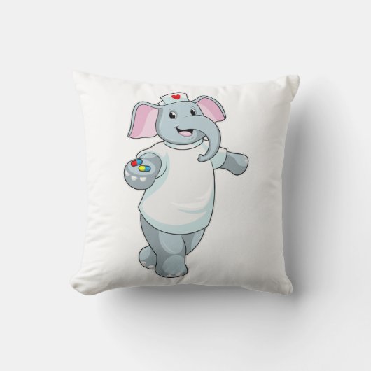 医学のナースとしての象 クッション (正面)