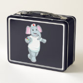 医学のナースとしての象 メタルランチボックス (裏面)