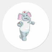 医学のナースとしての象 ラウンドシール (正面)