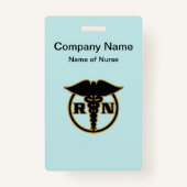 医学のナースのロゴのデザイン バッジ (裏面)