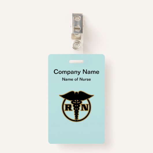 医学のナースのロゴのデザイン バッジ (正面クリップ)