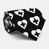 医学のハートの記号の随時交差積み ネクタイ (ロール)