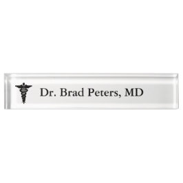 医学のパーソナライズなネームプレート デスクネームプレート