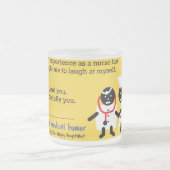 医学のユーモア フロストグラスマグカップ (中央)