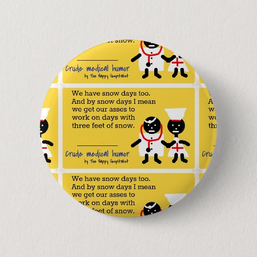 医学のユーモア 缶バッジ (正面)