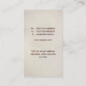 医学の人間の解剖学の名刺のデザイン 名刺 (裏面)