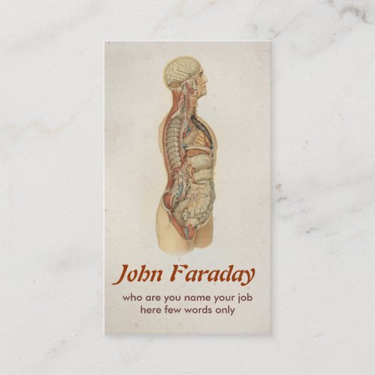 医学の人間の解剖学の名刺のデザイン 名刺 (正面)