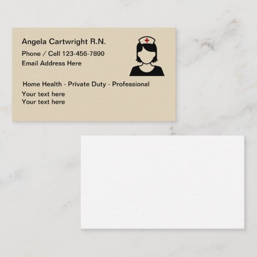 医学の公認看護師 名刺 (正面/裏面)