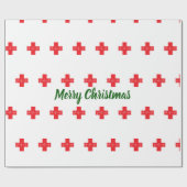 医学の十字のメリークリスマス ラッピングペーパー (フラット)