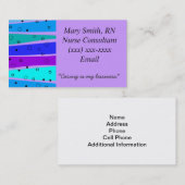 医学の名刺の泡および波 名刺 (正面/裏面)