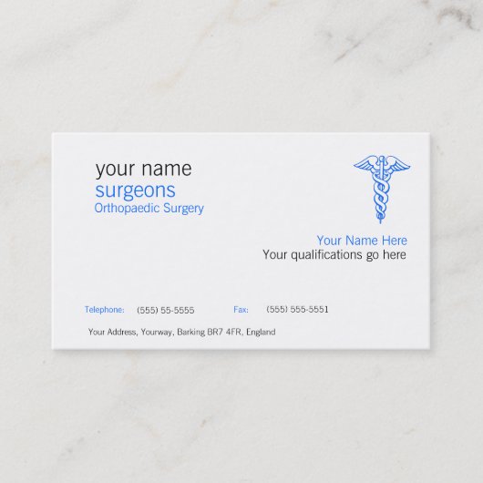 医学の名刺-両面シンプル 名刺 (正面)