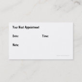 医学の名刺 予約カード (裏面)