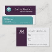 医学の名刺 予約カード (正面/裏面)