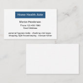 医学の家庭の健康の補佐官 名刺 (正面/裏面)