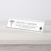 医学の専門のパーソナライズ デスクネームプレート (正面)