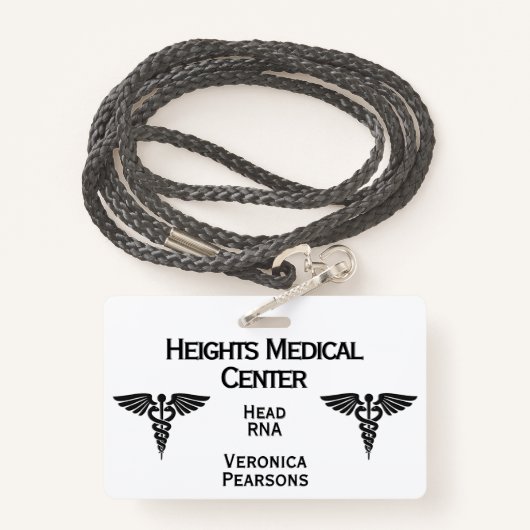 医学の従業員IDの倍は味方しました バッジ (裏面ランヤード)