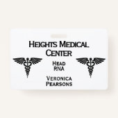 医学の従業員IDの倍は味方しました バッジ (正面)