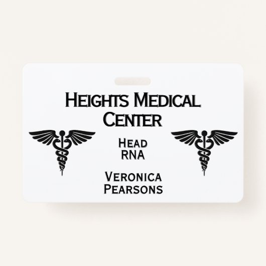 医学の従業員IDの倍は味方しました バッジ (正面)