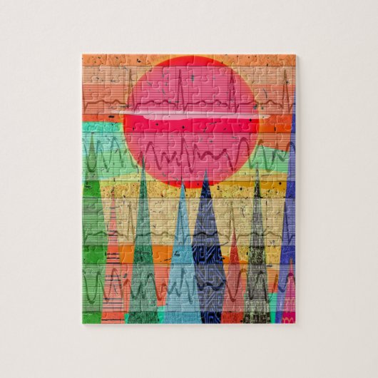 医学の心臓リズムの森林夢 ジグソーパズル (縦)