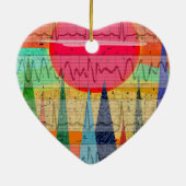 医学の心臓リズムの森林夢 セラミックオーナメント (裏面)