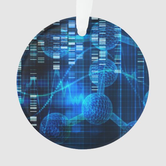 医学の抽象美術として遺伝科学の研究 オーナメント (正面)