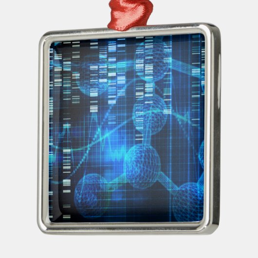 医学の抽象美術として遺伝科学の研究 メタルオーナメント (左)