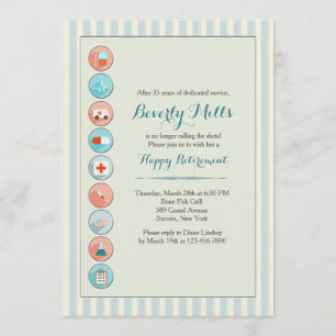 医学の標準的な退職のパーティの招待状 招待状