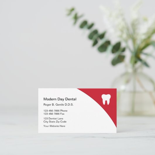 医学の歯科医のモダンのアポイントメント 名刺 (スタンド正面)