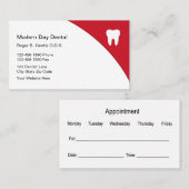 医学の歯科医のモダンのアポイントメント 名刺 (正面/裏面)