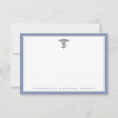 医学の歯科医|の平らなメッセージカード ノートカード (正面)