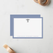 医学の歯科医|の平らなメッセージカード ノートカード (正面/裏面インサイチュ)