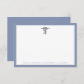 医学の歯科医|の平らなメッセージカード ノートカード (正面/裏面)