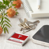 医学の注意深いKeychain -名前をカスタムする-糖尿病患者 キーホルダー (側面)
