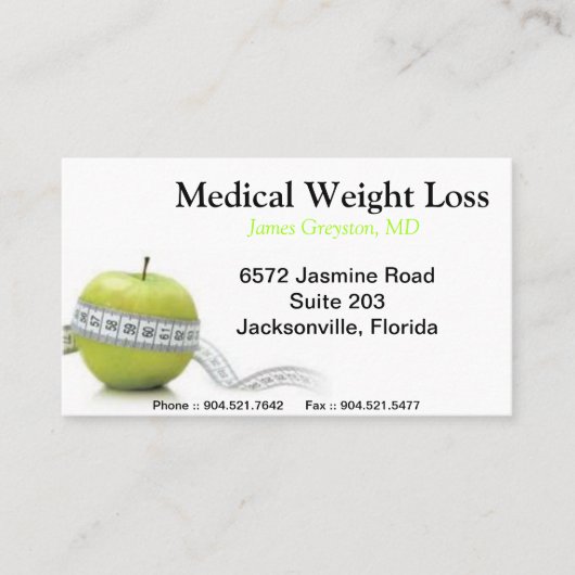 医学の減量の名刺 名刺 (正面)