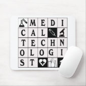 医学の科学技術者の格子/ブロック/パズル マウスパッド (マウス)