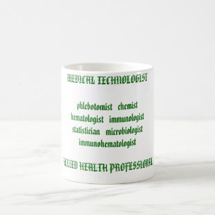 医学の科学技術者のphlebotomistの chemisthemat。 コーヒーマグカップ