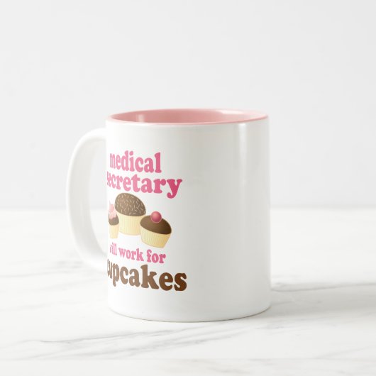 医学の秘書(おもしろいな)ギフト ツートーンマグカップ (正面左)