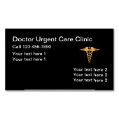 医学の緊急な心配医院ビジネス磁石 マグネット名刺 (正面)