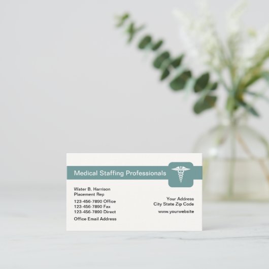 医学の職員を置くサービス 名刺 (スタンド正面)